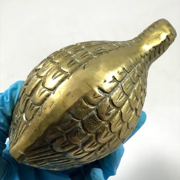 Vintage Brass Fancy Quail Grouse MidMod Game Bird - Picture 9 of 15